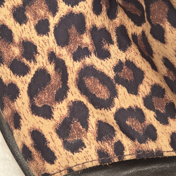 Vintage 90s Ann Taylor mules heel slides, animal print vamp 8.5 - Picture 7 of 8